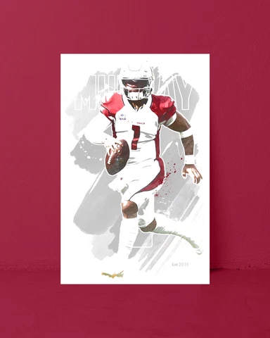 KYLER MURRAY watercolor painting art print/poster ARIZONA CARDINALS FREE S&H! Cover