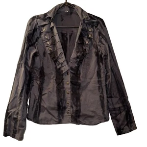 Sweet Love Hot Topic Punk Rock Tie Dye Giacca Donna XL Grigio Nero Borchie - Foto 1 di 10