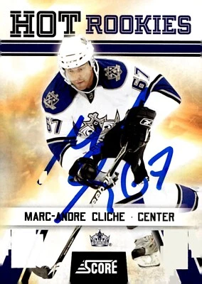 Marc-Andre Cliche - Signed 2010-11 Panini Score Hot Rookies Card #547 - Image 1 of 2