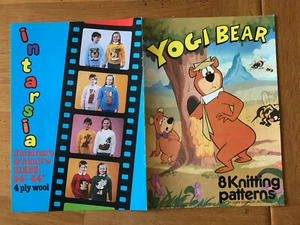 YOGI BEAR & Friends Knitting Pattern Intarsia Gary Kennedy1988 8 Designs 24"-44" - Picture 1 of 1