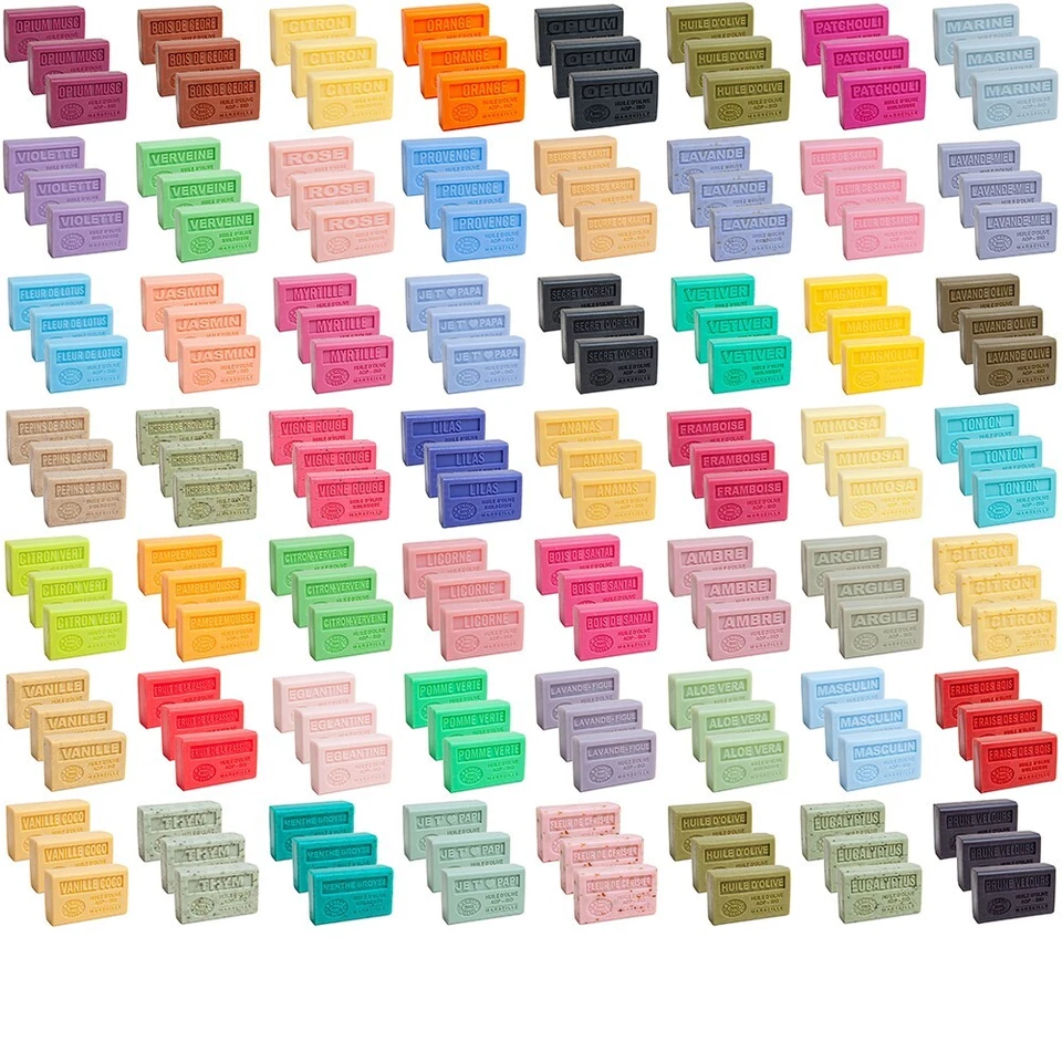 Savon de Marseille - Organic Olive Oil French Soaps - Various Scents - Set of 3 - Image 1 of 1