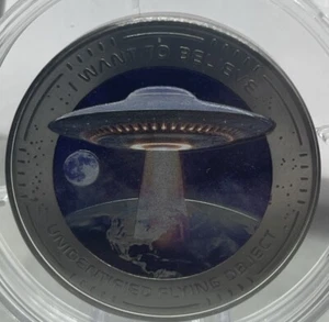 1 oz titanium Round UFO With COA - Picture 1 of 7