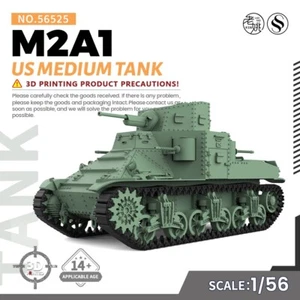SSMODEL SS56525 1/56  Military Model Kit US M2A1 Medium Tank - Picture 1 of 5
