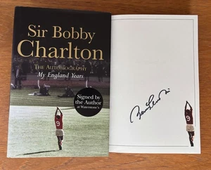 BOBBY CHARLTON SIGNED Autobiography My England Years FIRST ED HB DJ - Picture 1 of 5