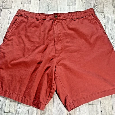 Shorts masculino arquiteto 38 vermelho chino algodão cintura média casual preppy verão roupa de golfe - Imagem 1 de 4