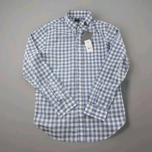 Todd Snyder Gingham Favorite Oxford Button Down Hemd Gr. M Navy Blau Weiß Neu mit Etikett - Bild 1 von 16