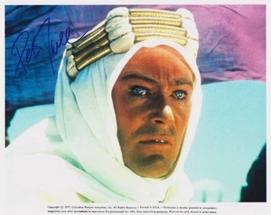 PETER O'TOOLE signiert LAWRENCE VON ARABIEN Farbe 8x10 mit Echtheitszertifikat ATEMBERAUBENDE NAHAUFNAHME SZENE - Bild 1 von 1