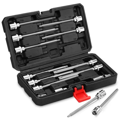 3/8" Drive Extra Long Torx Bit Socket Set,15-Piece T10-T60 Star Bit Socket Se... - Image 1 of 4