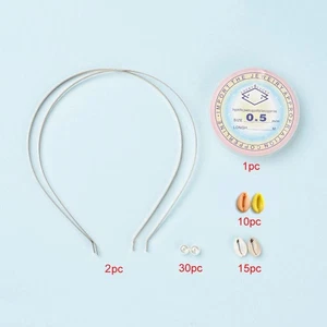 Kit hágalo usted mismo para hacer bandas para el cabello Cowrie Beads - Imagen 1 de 9