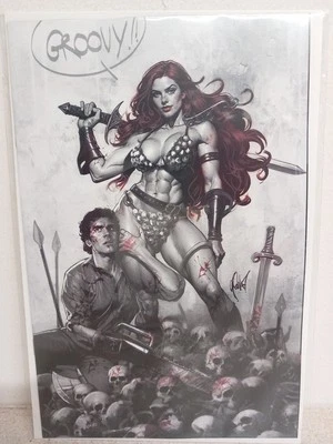 MARVEL PRH RED SONJA VS ARMY OF DARKNESS #1 POULAT VIRGIN VARIANT LTD 500 🔥🔥