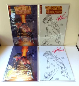 VAMPIRELLA The Dark Powers 4 -  ALL 4 LINSNER variant covers, SIGNED - Picture 1 of 3