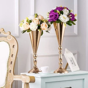 Iron Flower Stand European Candle Holder Fashion Metal Vases Hotel - Picture 1 of 18