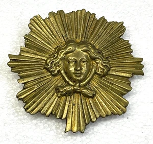 Seltene große antike französische Uhr Messing Sunburst Pendel Bob - Bild 1 von 2