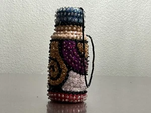 Botella de vudú/vudú con cuentas haitianas vintage hecha a mano lentejuelas  - Imagen 1 de 6