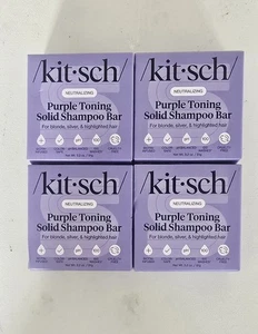Kitsch - Purple Toning Solid Shampoo Bar mit Biotin 3,2 oz - Silber & Blond - 4er Pack - Bild 1 von 4
