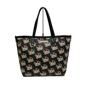 Auth barbara rihl - Black Cream Multi PVC Leather Handbag - Picture 1 of 9