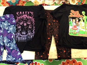 4 pc. lot Women's Sz L/XL T-Shirts leggings Halloween Horror stretch Casual Nice - Picture 1 of 10