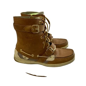 Sperry Top Sider Leder Huntley Sahara Stiefel Booties 10M hellbraun camel Leder - Bild 1 von 9