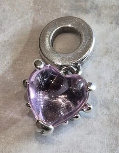 Authentic Pandora Charm, Pink Family Tree and Heart Dangle,  #792654C01 - Picture 1 of 7