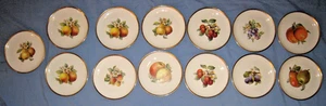 Set 13 (10+3) Hutschenreuther Selb Bavaria Germany US Zone Gold 8" Fruit Plates - Picture 1 of 20
