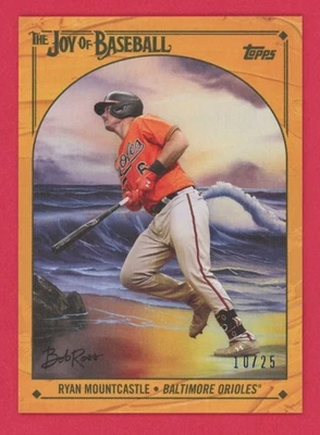 Ryan Mountcastle /25 Indian Yellow 2023 Topps X Bob Ross the Joy of Baseball #74 - Image 1 of 2