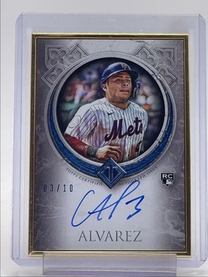 FRANCISCO ALVAREZ 2023 TOPPS TRANSCENDENT ROOKIE GOLD FRAME RC AUTO /10 Q5721 - Image 1 of 2
