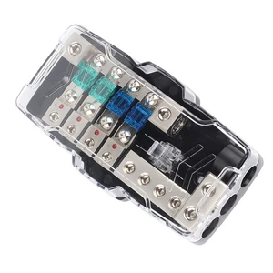 ༝Fuse Box Car Audio Stereo 4 Way Distribution Holder With LED For SUV ATV UTV - Picture 1 of 23