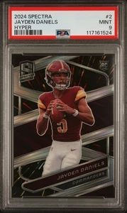 Panini Spectra Hyper Prizm 2 2024 Jayden Daniels RC #71/75 PSA 9 Commanders como nuevo - Imagen 1 de 2