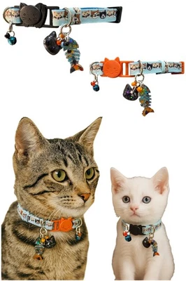 Collares ajustables para gatos blanco campana y encanto Gatos mascotas una joya para tu lindo gato Foto 1 de 4