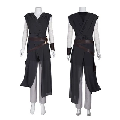 Star Wars:the Force Awakens Rey Skywalker Costume Outfit Coat Pant Belt Full Set - Image 1 of 4