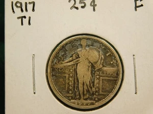 1917 T1 Standing Liberty Quarter Item # 8923 - Picture 1 of 2