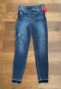Spanx Jeans Distressed Ankle Skinny Denim Legging Raw Hem Größe S - Bild 1 von 8