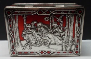 De colección Riley's Toffee Tin Halifax Inglaterra Cazadores en relieve en el bosque - Imagen 1 de 7