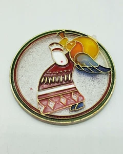 Stained Glass Plastic Tribal Home Décor Hanging Ornament Medallion Colorful - Picture 1 of 6