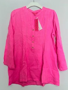 Lilly Pulitzer Top Size M, L, XL, Sarasota Tunic Top, Long Sleeve, Pink, Blue