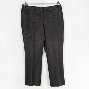 Pantalones Worthington Talla 10 tiro medio tobillo negros brillantes bolsillos delanteros planos carrera - Imagen 1 de 9