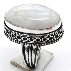 Rainbow Moonstone Gemstone Handmade Antique Design Ring Jewelry US Size-8 R 4678 - Bild 1 von 8