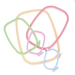 5 Size Plastic DIY Embroidery Hoops Square Shape Cross Stitch Hoops Frame A=s= - Picture 1 of 17