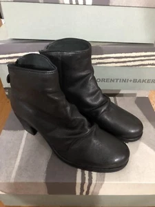 Fiorentini + Baker Bonni Ankle Boot Black Size 37 Leather Brand New $475 - Picture 1 of 6
