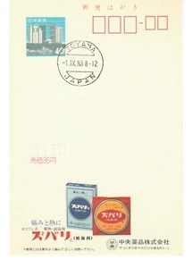 Japan ECHO ad card 9-1-83 Zubari (ethanzamide) analgesic by Chao Co. pharmacy - Picture 1 of 1