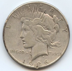 Error 1926-S Peace Dollar (#6447) Planchet Defect Below Date.  - Picture 1 of 2