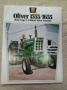 Original Prospekt für Oliver 1555 & 1655 Traktoren, Reihenernte & Allrad - Bild 1 von 7