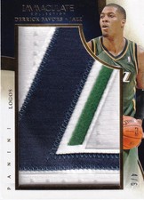 2013-14 Immaculate Collection Utah Jazz Derrick Favors Team Logos 4/6