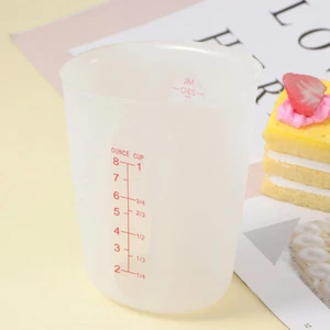 Soft Measuring Cup Graduated Liquid Beaker Container With Graduations - Picture 1 of 11