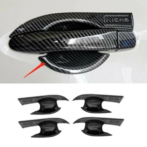 Carbon Fiber Exterior Door Handle Bowl Cover Trim For Nissan Kicks 2017-2021 - Picture 1 of 5