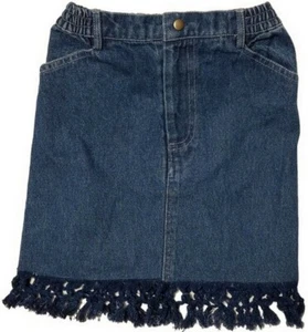 Charabia Paris Girl Denim Half Zip Skirt with Side Pockets & Fun Seams (6A) NWT - Picture 1 of 7