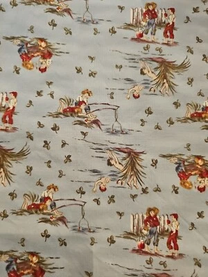 VTG Tom & Huck Moda Fabric  Reproduction Classic Mark Twain Finn Sawyer 2yds - Image 1 of 3
