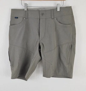 EUC Kuhl 34x10 Shorts Khaki Brown Beige Free Ship Mens Polyester - Picture 1 of 6
