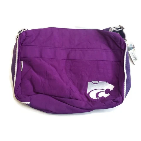Alan Stuart NCAA Kansas State Wildcats Messenger Style Bag Roomy Purple 15"x12" Cover
