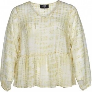 ZOEY Bluse Brooke 46 48 (M) Allover Muster gelb langarm - Bild 1 von 2